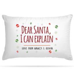 Personalised Christmas Themed Pillow Case With 13 Different Design Option For A Fun Xmas Decoration Any Name Text Unique Keepsake Gift - thumbnail 3