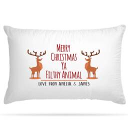 Personalised Christmas Themed Pillow Case With 13 Different Design Option For A Fun Xmas Decoration Any Name Text Unique Keepsake Gift