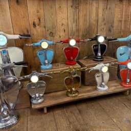 Turquoise Vespo Style Scooter Table Lamp Limited Edition - thumbnail 4