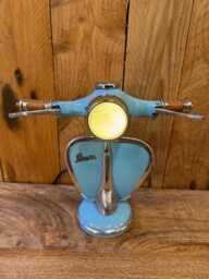 Turquoise Vespo Style Scooter Table Lamp Limited Edition - thumbnail 1
