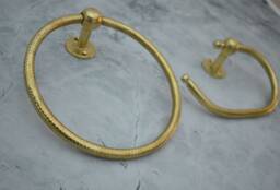 Hammered Brass Toilet Paper Holder, Towel Holder, Roll Holder For Bathroom, Toilet Hanging Ring