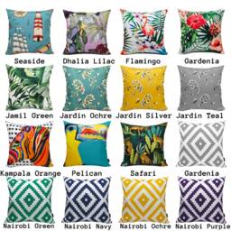 "Outdoor Waterproof Filled Cushions Pad Garden Furniture Plain Printed Sofa Patio Bench Waterproof Fabric 18""x18""/ 24""x24" - thumbnail 4