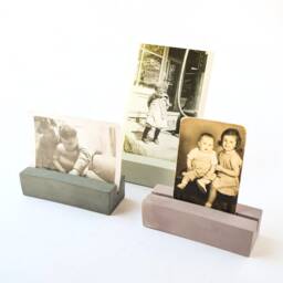 Concrete Photocard Holder - Modern Picture Stand, Business Card, Or Menu - thumbnail 3