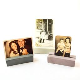 Concrete Photocard Holder - Modern Picture Stand, Business Card, Or Menu - thumbnail 1