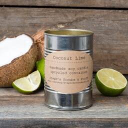 Coconut Lime Soy Candle, Wax Candle Tin, Lover Gift, Unique Scented Favors - thumbnail 3