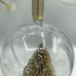 Personalized Glitter Tree Snow Globe Christmas Bauble, First Gift - thumbnail 2