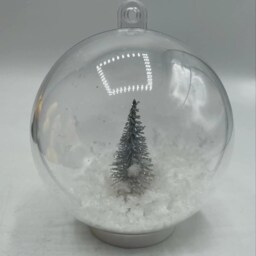 Personalised Glitter Tree, Snow Globe Christmas Bauble, First Gift, Tree Family Decoration - thumbnail 4