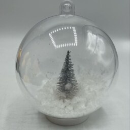 Personalised Glitter Tree, Snow Globe Christmas Bauble, First Gift, Tree Family Decoration - thumbnail 3