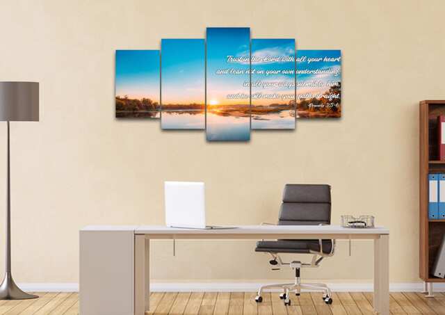 Proverbs 35-6 #10 Niv Trust in The Lord Bible Verse Canvas - Christian Scripture Religious Wall Art Home Decor Paintings - image 1