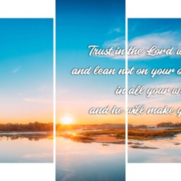 Proverbs 35-6 #10 Niv Trust in The Lord Bible Verse Canvas - Christian Scripture Religious Wall Art Home Decor Paintings - thumbnail 3