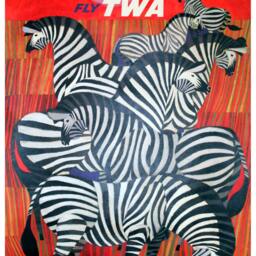 Reprint Of A Vintage Airline Travel Poster - Africa By Twa - thumbnail 3