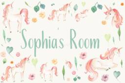 Personalized Unicorn Nursery Door Sign Baby Room Decor - thumbnail 1