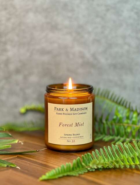 Forest Mist Soy Candle Woodland Moss & Fresh Florals - image 1