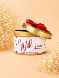 Soy Candle - Floral Fruity Cherry Scent Reusable Tin Container - thumbnail 1