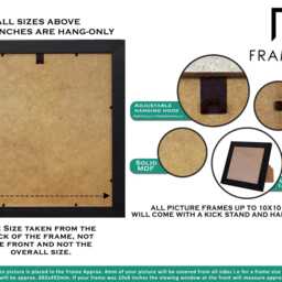 Handmade Square Picture Frame, Flatwood Frame With Mount, Wall Art - thumbnail 3