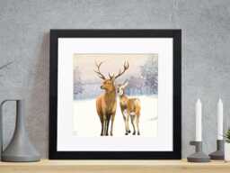 Handmade Square Picture Frame, Flatwood Frame With Mount, Wall Art - thumbnail 1