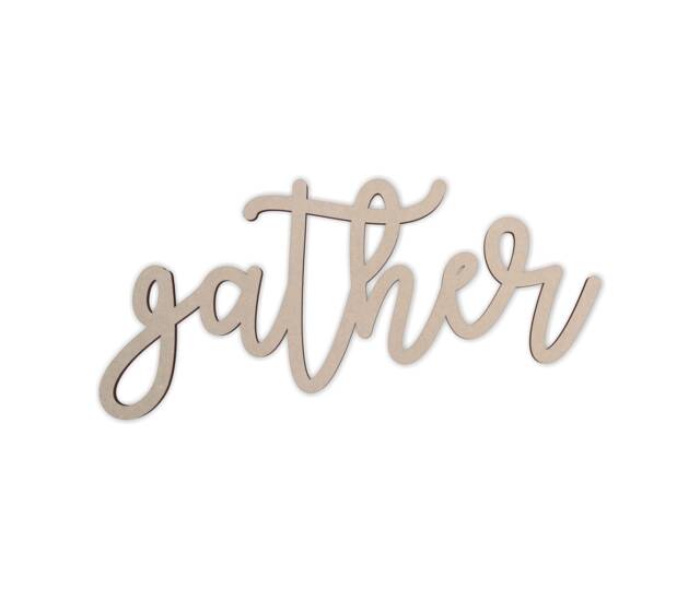 Unfinished Wood Gather Sign Diy Wall Decor - image 1