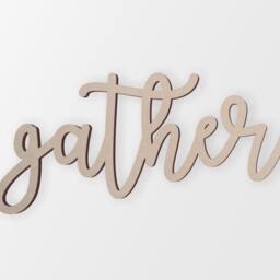 Unfinished Wood Gather Sign Diy Wall Decor - thumbnail 3