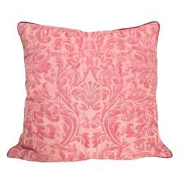 Throw Pillow Cushion Cover Fortuny Fabric Red Museum Texture Sevres Pattern - Made in Italy - thumbnail 1
