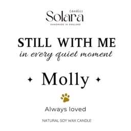 Personalised Pet Memorial Candle, Soy Wax Remembrance Gift - thumbnail 2