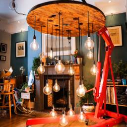 Giant Cable Reel Drum Chandelier Ceiling Cluster Pendant Light - thumbnail 3