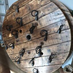 Giant Cable Reel Drum Chandelier Ceiling Cluster Pendant Light - thumbnail 4