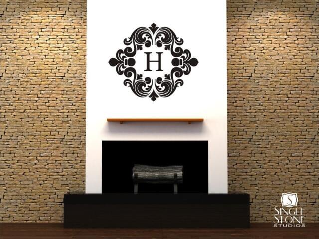 Baroque Monogram Wall Decal Custom Vinyl Home Decor - image 1