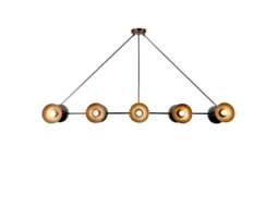 10 Light Modern Industrial Handcrafted Brass Pendant Light , Large Statement Bolivar Suspension Ceiling Contemporary Chandelier - thumbnail 1