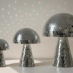 Disco Mushroom Decor - 70S Retro Mirror Tile Accent - thumbnail 4