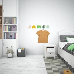 Wooden Letters K Hooks For Wall Alphabet Abc Kids Hooks, Name Room Wood Hook, Personalise Children Rack Hanger, Christmas Gift - thumbnail 2