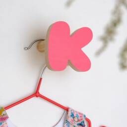 Wooden Letters K Hooks For Wall Alphabet Abc Kids Hooks, Name Room Wood Hook, Personalise Children Rack Hanger, Christmas Gift - thumbnail 1
