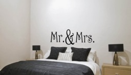 Mr & Mrs Wall Decal, Vinyl Sticker, Bedroom Decor, Home - thumbnail 1