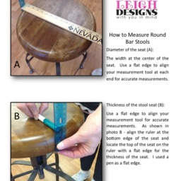 "Paris French Stamp Round Barstool Cover - Optional Foam Insert Elasticized 12"" 20" - thumbnail 4