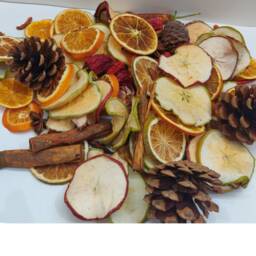 Dried Fruit, Natural Fruit Christmas Decoration, Orange & Apple Slices Wreath Making - 200G Bag - thumbnail 2