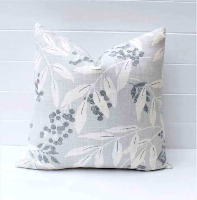 Laura Ashley Silver Cushion Handmade in Greendale Fabric On Both Sides - image 1