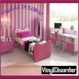 Sweet Dreams - Vinyl Wall Decal Quotes Sticker Girlsbedroom06Et - thumbnail 1