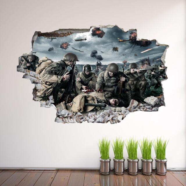 Soldier Army Military World War Wall Sticker Mural Decal Print Art Kids Bedroom Home Cp51 - image 1