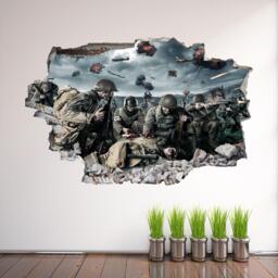 Soldier Army Military World War Wall Sticker Mural Decal Print Art Kids Bedroom Home Cp51 - thumbnail 1