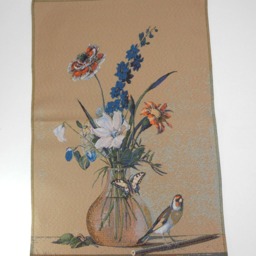 Gobelin Tapestry Flowers & Goldfinch 23.5x15.5 in 60x40 cm Wall Hanging Fabric - thumbnail 2