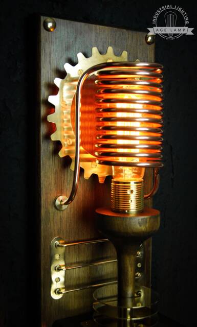 steampunk Wall Lamp. This Is A Pre-Order For Manufacturing - image 1