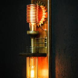 steampunk Wall Lamp. This Is A Pre-Order For Manufacturing - thumbnail 3