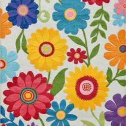 Hand Tufted Wool Rug, Floral Natural, Ivory/Multi-Home Decor - thumbnail 3