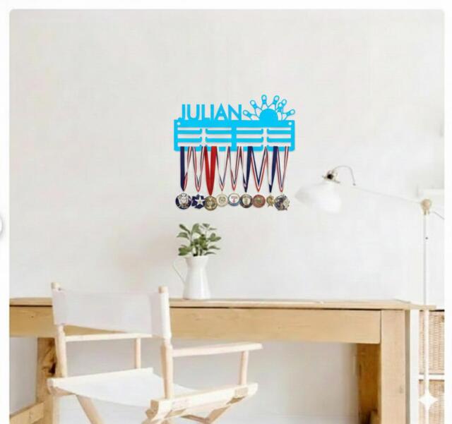 Custom Acrylic Bowling Medal Hanger Wall Art, Player Holder, Display Awards Sign, Lover Gifts, Rack - image 1