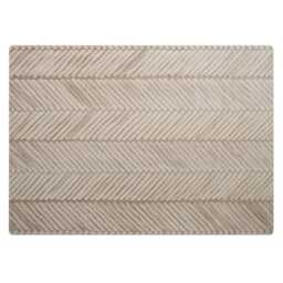 Braided Herringbone Pattern Vinyl Floor Protector, Beige Chair Desk Mat, Texture Gaming Mat - thumbnail 2