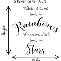 When It Rains Look For Rainbows, When It's Dark Stars Quote, Vinyl Wall Sticker, Decal. Home Decor. Inspirational Motivational - thumbnail 3