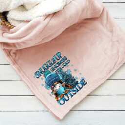 Christmas Blanket - Snuggle Up Gnomies- Gonk Free Personalisation - thumbnail 2