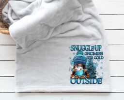 Christmas Blanket - Snuggle Up Gnomies- Gonk Free Personalisation - thumbnail 1