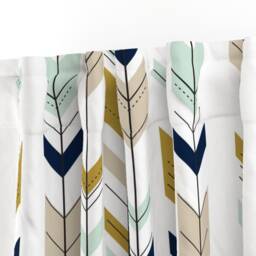 Boho Arrows Curtain Panel - Tribal Southwestern Bohemian Nursery Boy Custom Fletching By Littlearrowdesign - thumbnail 3