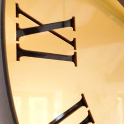 Gold & Black Acrylic Roman Wall Clock - thumbnail 3