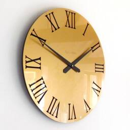 Gold & Black Acrylic Roman Wall Clock